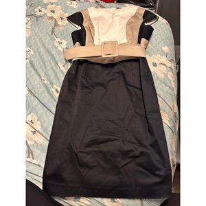 Elegant Black and Cream Dress